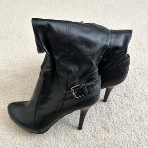 Black high heel boots